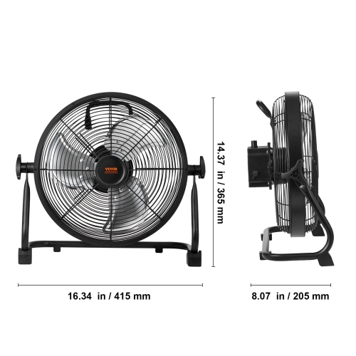 Ventilateur sans fil VEVOR de 12&nbsp;po, ventilateur personnel silencieux portatif, tête pivotante manuelle à 360 degrés, ventilateur sans fil haute