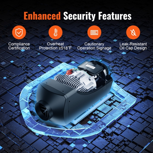 VEVOR Diesel Air Heater, 12V 5KW with Remote & LCD, 10L Tank for Quick Heat, Quiet Operation in RVs, Trailers, Boats & Indoor Spaces