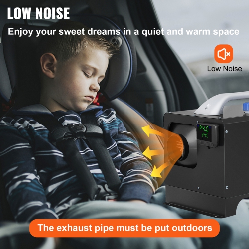 VEVOR Diesel Air Heater 8KW, All in One 12V Truck Heater, Parking Heater with Black LCD, Remote Control, Fast Heating Diesel Heater for RV Truck,