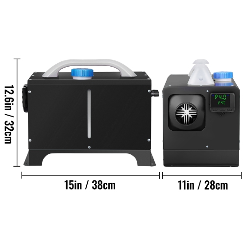 VEVOR Diesel Air Heater 8KW, All in One 12V Truck Heater, Parking Heater with Black LCD, Remote Control, Fast Heating Diesel Heater for RV Truck,