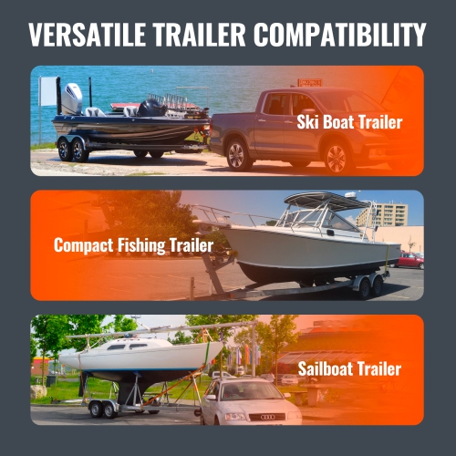 VEVOR Marine Trailer Guide Set, 48'' Flexibly Adjustable Poles, Pair of Steel Supports with PVC Coating, Ideal for Ski, Fishing, and Sailboat