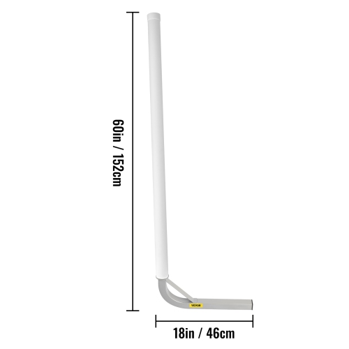Guide sur le montant de remorque de 60&nbsp;po pour remorque de bateau VEVOR avec couvercle de tube en PVC 2 pièces