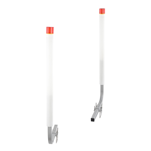 VEVOR Marine Trailer Guide Set, 46” LED Illuminated Guide Poles, Pair of Steel, Corrosion-Resistant, with PVC Covering, Suitable for Ski, Fishing,