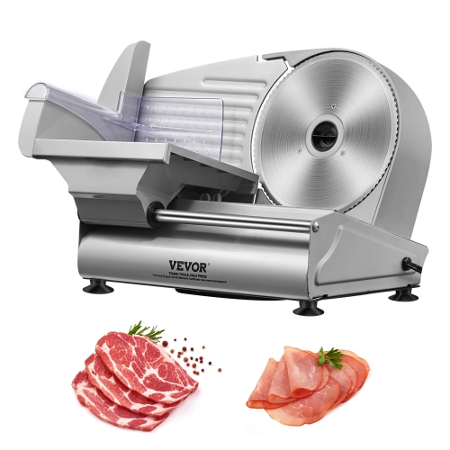 VEVOR Meat Slicer, 7.5 inch Electric Deli Food Slicer, 180W Meat Cutter with a Premium SUS420 Blade, 0-0.6 inch Adjustable Thickness, Food Slicer