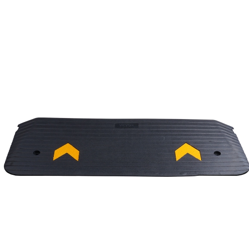 VEVOR 2" Rise Height Rubber Threshold Ramp,Recycled Rubber Power Threshold Ramp Rated 33069 lbs Load Capacity, Non-Slip Surface Rubber Solid Ramp for