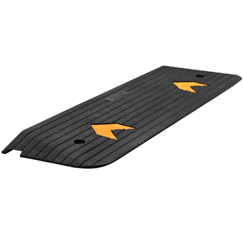 VEVOR 1" Rise Height Rubber Threshold Ramp,Wheelchair Ramp Doorway, Natural Curb Ramp Rated 33069 lbs Load Capacity, Non-Slip Textured Surface for