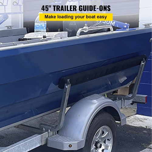 VEVOR 60" One Pair Galvanized Steel Trailer Guide ons π-shaped w/Carpet-padded Boards, for Ski Boat, Fishing Boat or Sailboat Trailer Complete