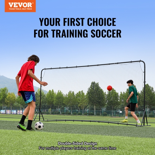 VEVOR 12x6FT Soccer Rebounder Net Iron Soccer Training Equipment Portable Bag