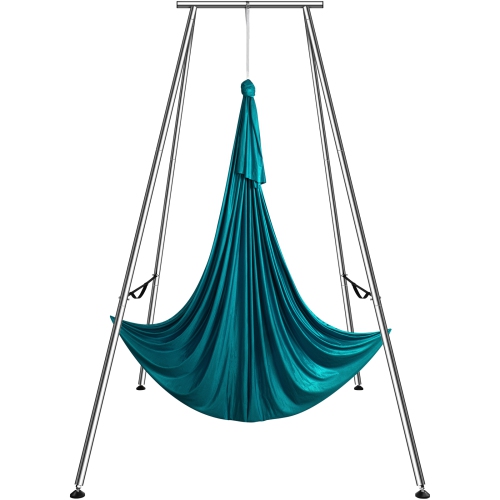 VEVOR Yoga Swing Stand Hammock Aerial Silk Kit Load Yoga Frame 551.15 lbs Green