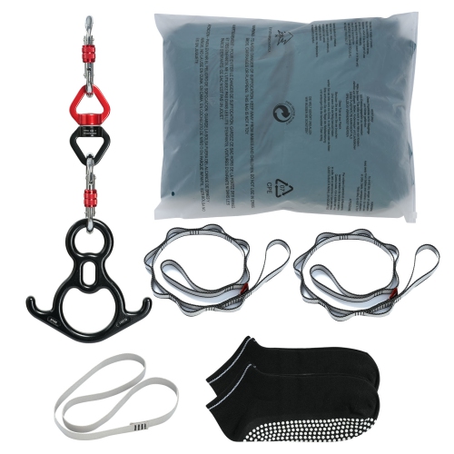 Ensemble de balançoires de yoga 8,7 verges Aerial Silk de VEVOR Hamac Trapeze Inversion vert