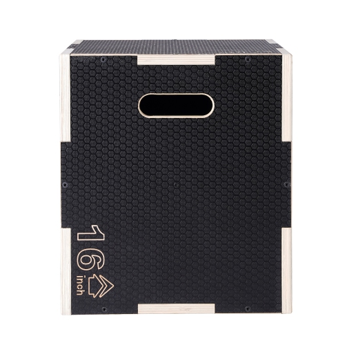 VEVOR 20/18/16 Inch 3 in 1 Plyometric Jump Box Fitness Exercise Plyo Box Wooden