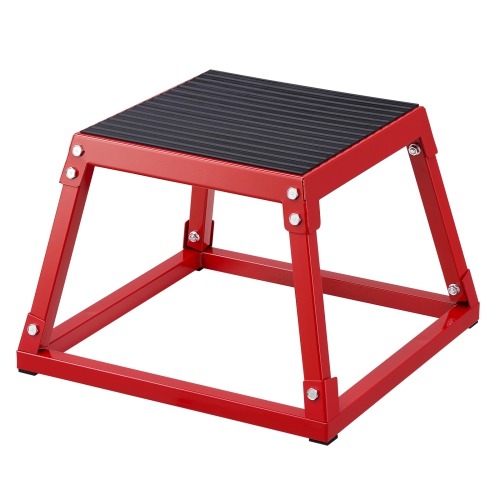 Pyométrique de 12&nbsp;po Jump Box Fitness de VEVOR Exercise Plyo Box Step Cross Antislip rouge
