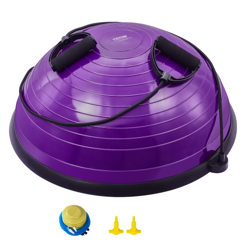 Bande de résistance à ballon d'équilibre de 23&nbsp;po Purple Trainer Half Fitness pour yoga de VEVOR