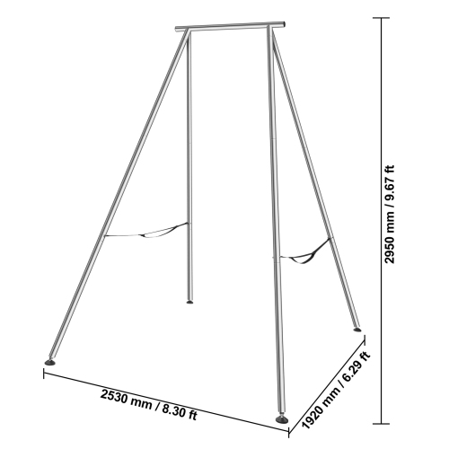 VEVOR 551.15 lbs Aerial Swing Stand Aerial Yoga Frame Load Bearing Steel Frame