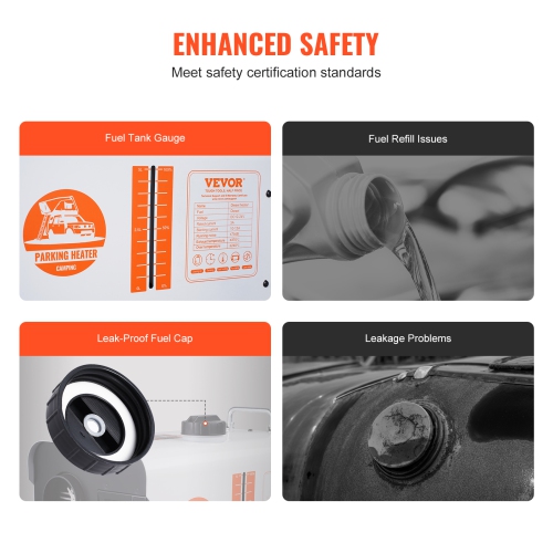 VEVOR 8KW Diesel Heater, 12V/24V Universal Diesel Air Heater, Features Bluetooth APP Control, Remote Control and Display Screen, CO Alarm