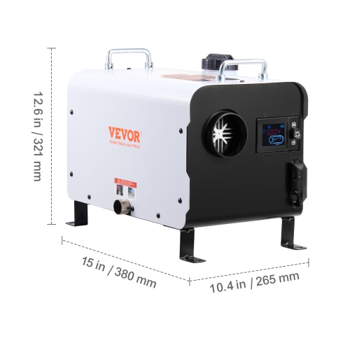 VEVOR 8KW Diesel Heater, 12V/24V Universal Diesel Air Heater, Features Bluetooth APP Control, Remote Control and Display Screen, CO Alarm
