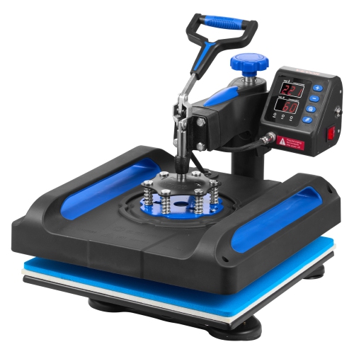 VEVOR Heat Press Machine, 15" x 15" Fast Heating, 360 Swing Away Digital Sublimation T-Shirt Vinyl Transfer Printer with Anti-Scald Surface, Canvas