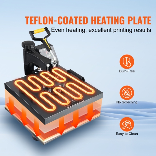VEVOR 8 in 1 Heat Press Machine 15x15 Inch T-Shirt Pressing Machine 360° Swing Away Professional Sublimation Heat Press for Sublimation, Vinyl, Heat