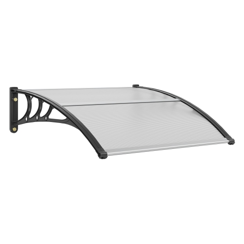 VEVOR Window Door Awning Canopy 40" x 40", UPF 50+ Polycarbonate Entry Door Outdoor Window Awning Exterior, Front Door Overhang Awning