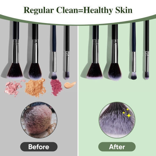 Electric Makeup Brush Cleaner Machine Automatic Rotating Brush Washer with Deep Cleaning Portable Makeup Brush Cleaner for Travel, Home Use