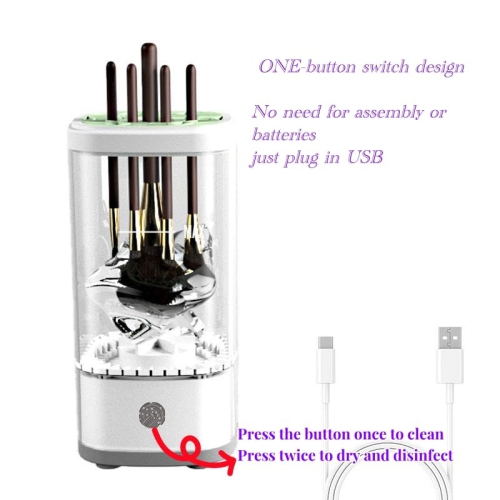 3-in-1 Electric Automatic Makeup Brush Cleaner, Portable Makeup Brush Dryer, UV Sterilizer