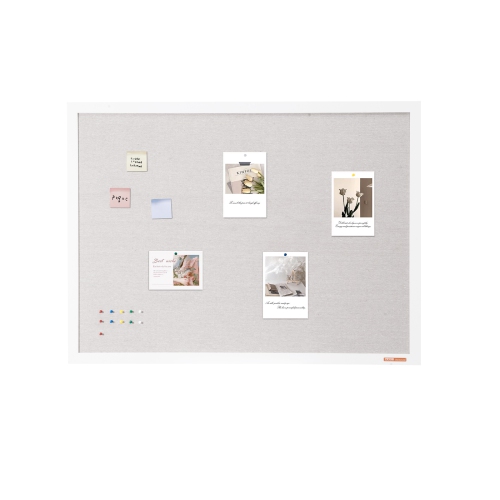 Tableau en liège blanc avec surface en lin de 48 x 36&nbsp;po de VEVOR – Tableau mural élégant pour la maison, l'école et le bureau