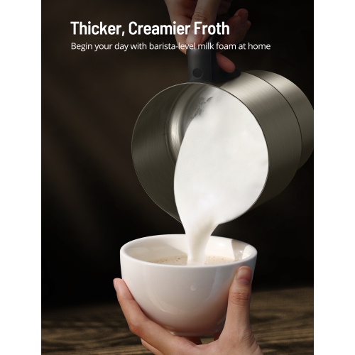 Paris Rhône Milk Frother and Steamer, 500ML/16.9OZ Detachable Hot Chocolate Maker