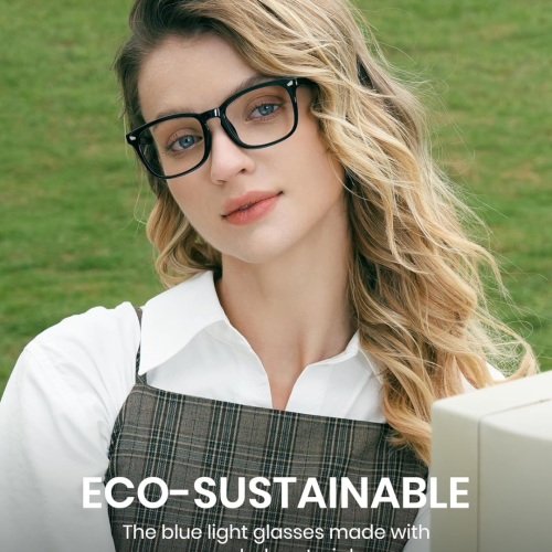 Cyxus Blue Light Glasses for Women, Blue-light Blocking Eyeglasses Men Computer Eyewear Anti Eye Fatigue Square Frame