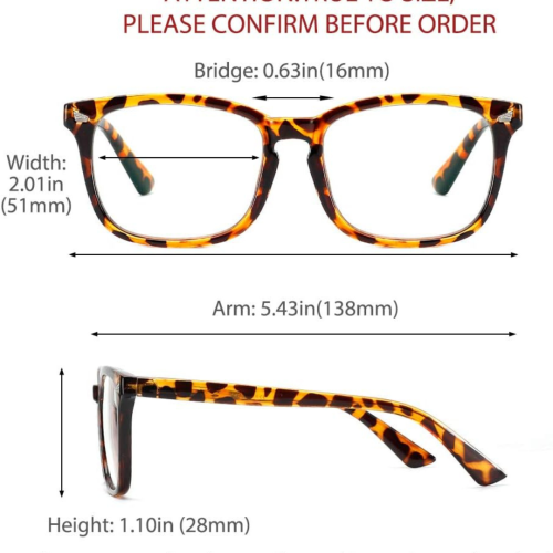Cyxus Blue Light Glasses for Women, Blue-light Blocking Eyeglasses Men Computer Eyewear Anti Eye Fatigue Square Frame
