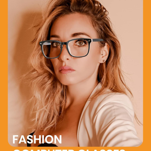 Cyxus Blue Light Glasses for Women, Blue-light Blocking Eyeglasses Men Computer Eyewear Anti Eye Fatigue Square Frame