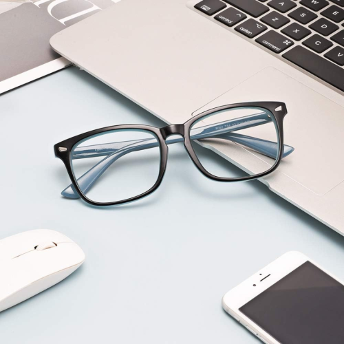 Cyxus Blue Light Glasses for Women, Blue-light Blocking Eyeglasses Men Computer Eyewear Anti Eye Fatigue Square Frame