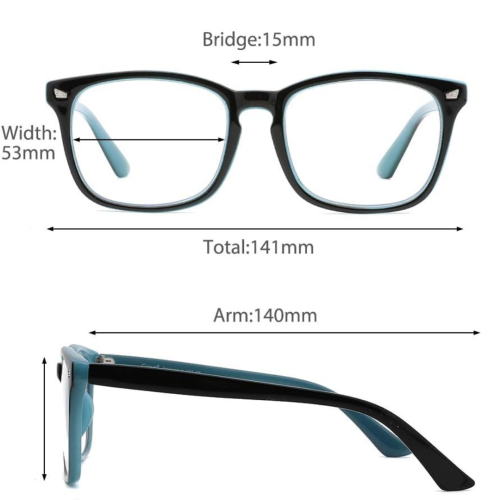 Cyxus Blue Light Glasses for Women, Blue-light Blocking Eyeglasses Men Computer Eyewear Anti Eye Fatigue Square Frame