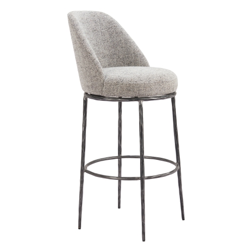 RUG BRANCH  Nordhavn Swivel Barstool In Gray