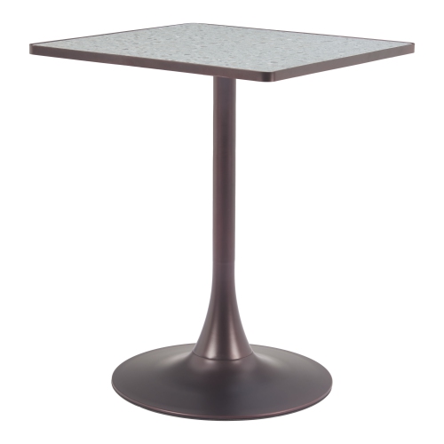 Table bistro Spot gris et bronze