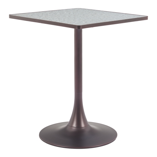 Table bistro Spot gris et bronze