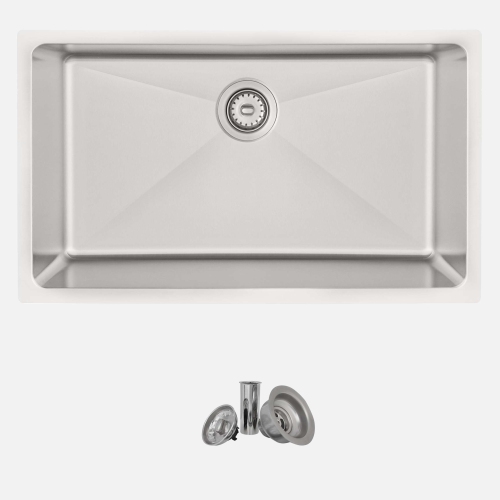 Stylish Dual-Mount 31" Single-Bowl Stainless Steel Kitchen Sink S-402