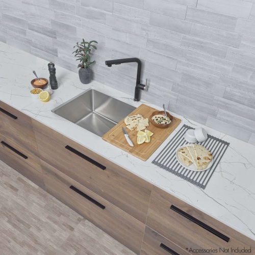 Stylish Dual-Mount 31" Single-Bowl Stainless Steel Kitchen Sink S-402