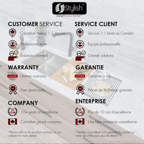 Stylish Dual-Mount 31" Single-Bowl Stainless Steel Kitchen Sink S-402