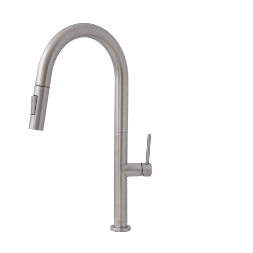 Stylish Catania Single-Handle Brushed Stainless Steel Pull Down Kitchen Faucet K-141B