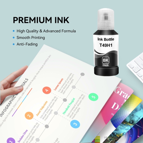 Compatible Epson T49H T49H100 Black Ink Bottle by Superink