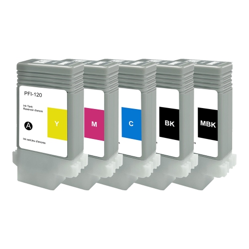 Compatible Canon PFI-120 Ink Cartridge Combo MBK/BK/C/M/Y By Superink