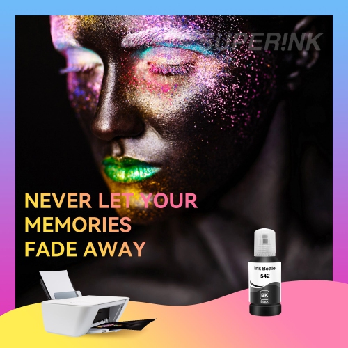 Compatible Epson T542 T542120-S Black Ink Bottle by Superink