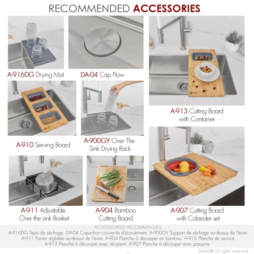 Stylish Dual-Mount 30" Stainless Steel Single Bowl Kitchen Sink S-411T