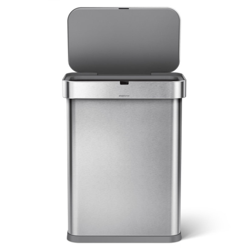 Simplehuman 58L Rectangular Sensor Can - Voice + Motion Control - Brushed
