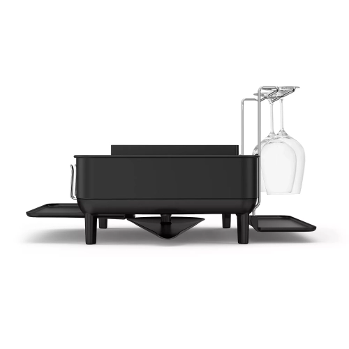 Simplehuman steel frame dishrack, matte black steel