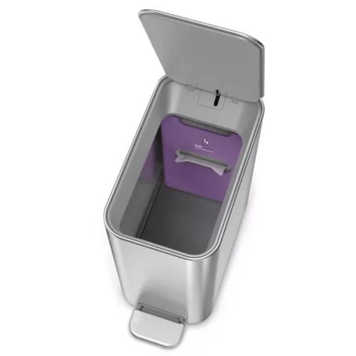 Simplehuman 5L slim step can, brushed stainless steel