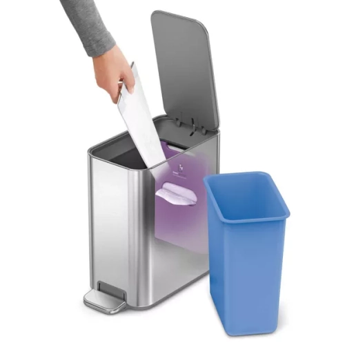 Simplehuman 5L slim step can, brushed stainless steel