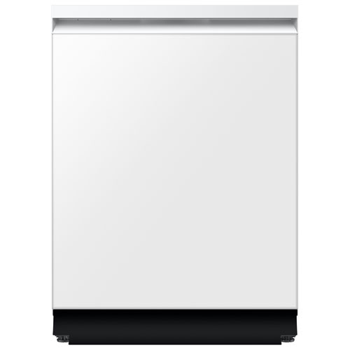 Image 1 of 11.. Samsung 24" 38dB Built-In Dishwasher with AI Wash & Third Rack - White Glass