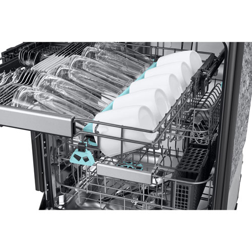Samsung 24" 38dB Built-In Dishwasher w/ AI Wash, Auto Open Door & Third Rack (DW90F89P0USRAA) - Stainless