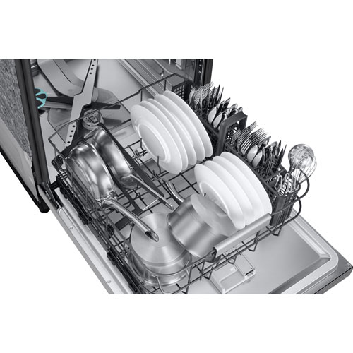 Samsung 24" 38dB Built-In Dishwasher w/ AI Wash, Auto Open Door & Third Rack (DW90F89P0USRAA) - Stainless